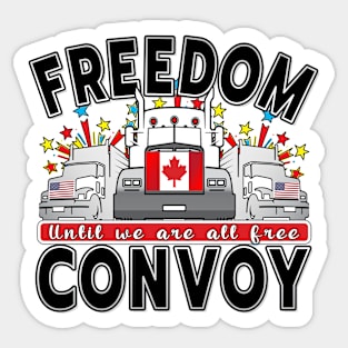 FREEDOM CONVOY 2022 UNTIL WE ARE ALL FREE LETTERS BLACK Sticker